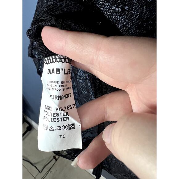 New Diabless Sheer Swimsuit Cover up Women's Size Med/Large Lace Feminine Fitted - Picture 6 of 8